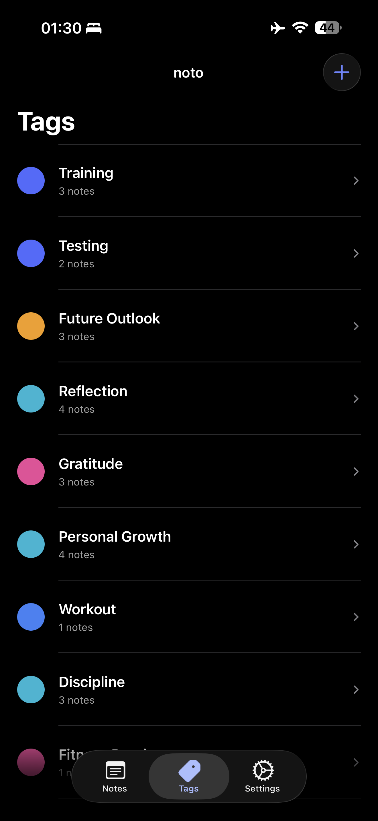 Noto Notes Interface