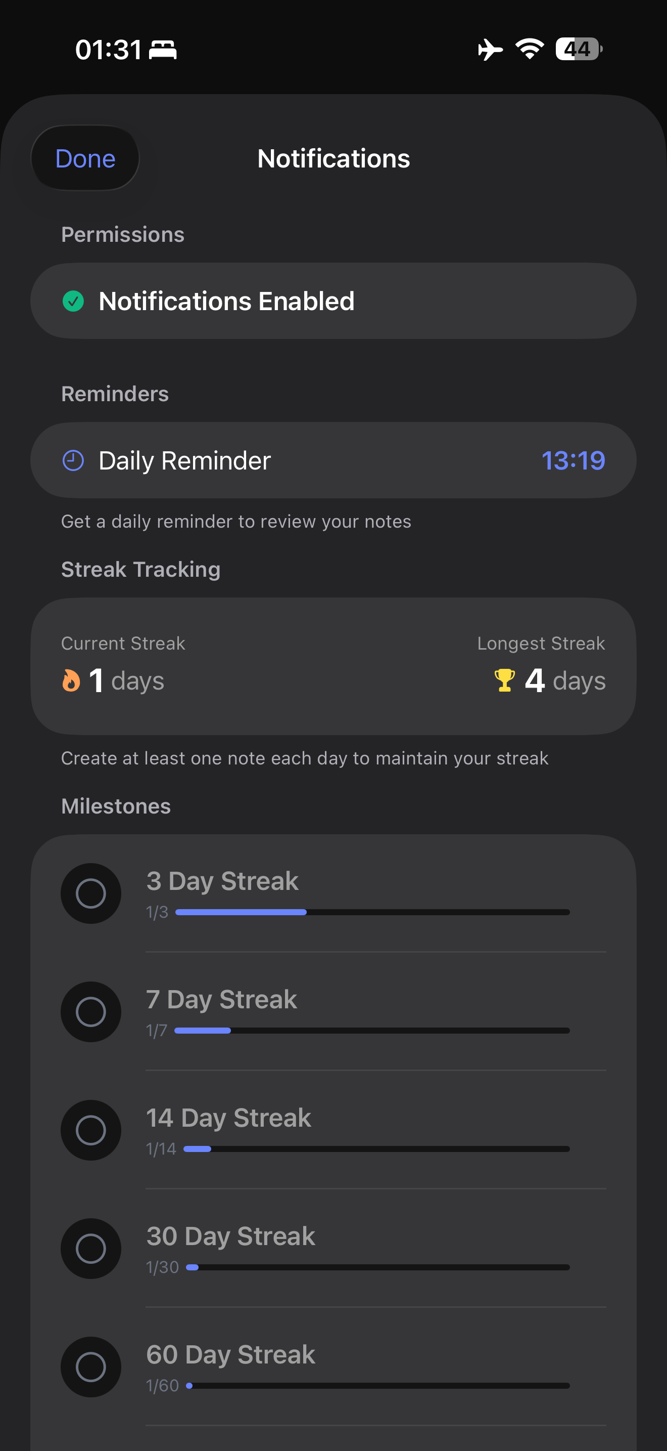 Noto Notes Interface