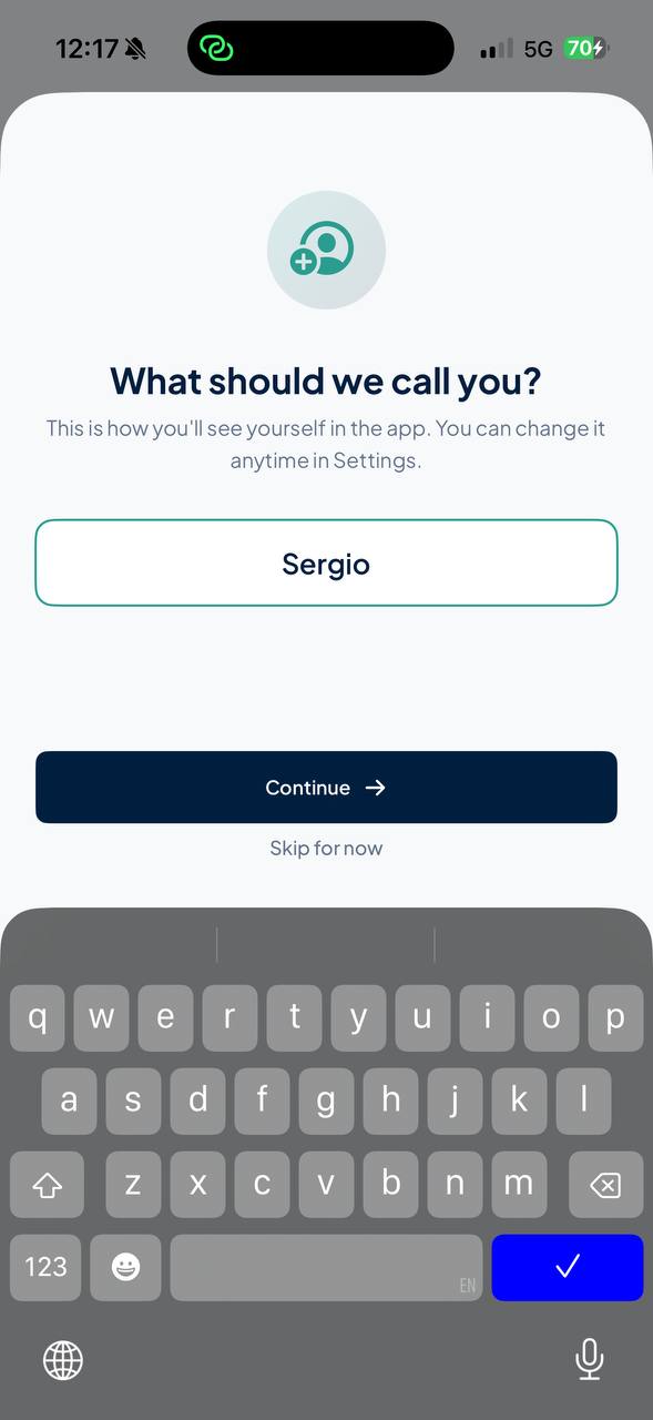 TypeMirror home dashboard